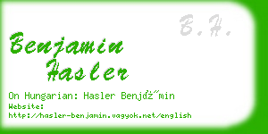 benjamin hasler business card